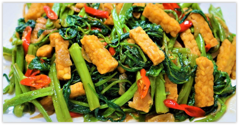 5 Menu Pendamping Ayam Kecap yang Bikin Rasanya Makin Oke 3. menu pendamping ayam kecap cah kangkung tempe 1